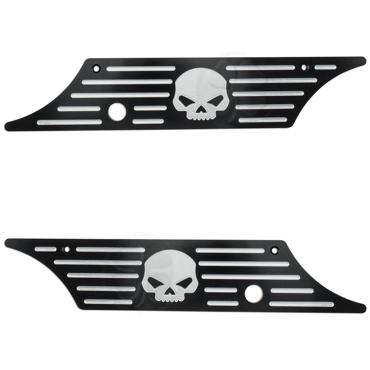 Saddlebag Latch Covers - Harley Davidson 93-13 - Billet Skull