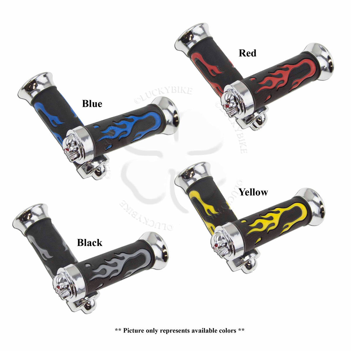 Grips - Flame Skull – LuckyBike.com