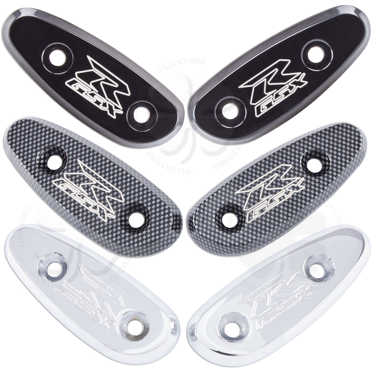 Carbon Fiber Mirror Block Off Plates For Suzuki GSX-R 600/750/1000 (2006-2008)