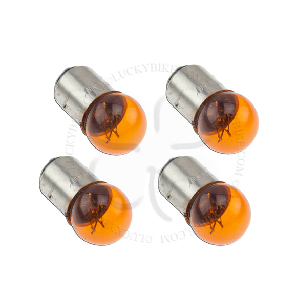 Bulb - 1157 BAY15D - 21w 5w Small Globe Amber x4