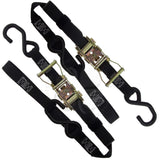 Tie Down - Soft Loop Strap & Tire Strap Kit - ZipStrap Ratchet Black
