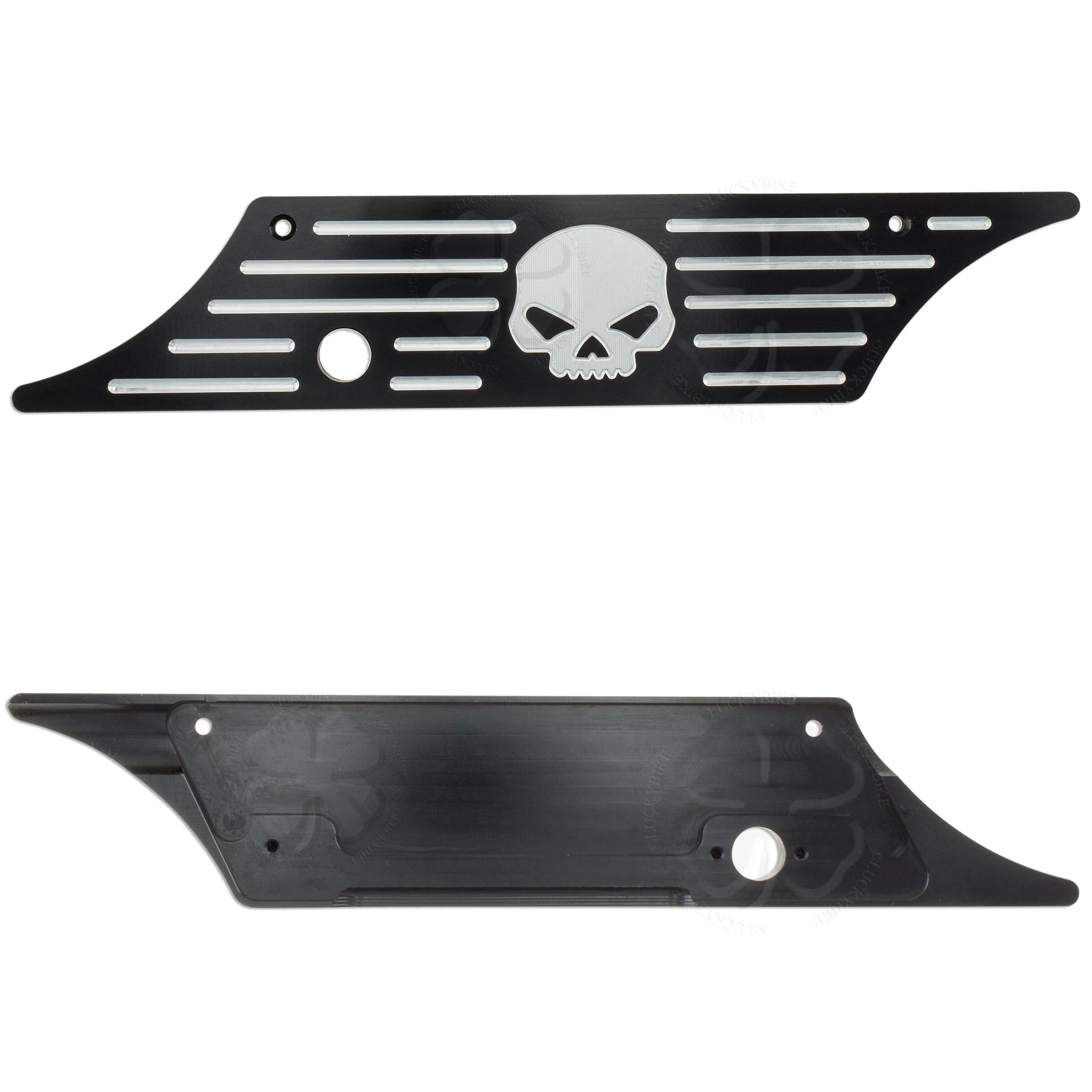 Saddlebag Latch Covers - Harley Davidson 93-13 - Billet Skull