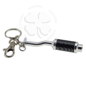 Key Ring - Exhaust - Silver Carbon