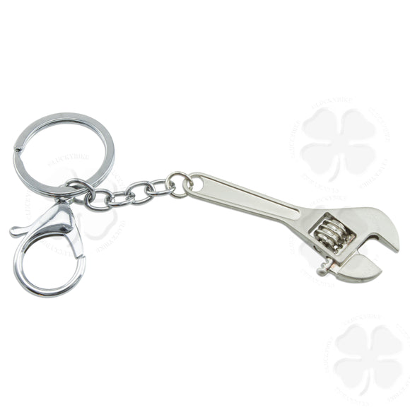 Adjustable Key Chain Key Ring - Adjustable Wrench - Silver – LuckyBike.com
