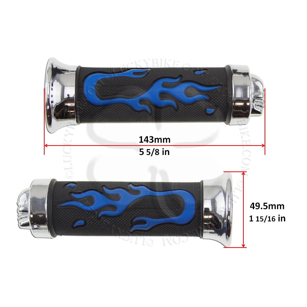 Grips - Flame Skull – LuckyBike.com