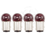 Bulb - 1157 BAY15D - 18w 5w Small Globe Red x4