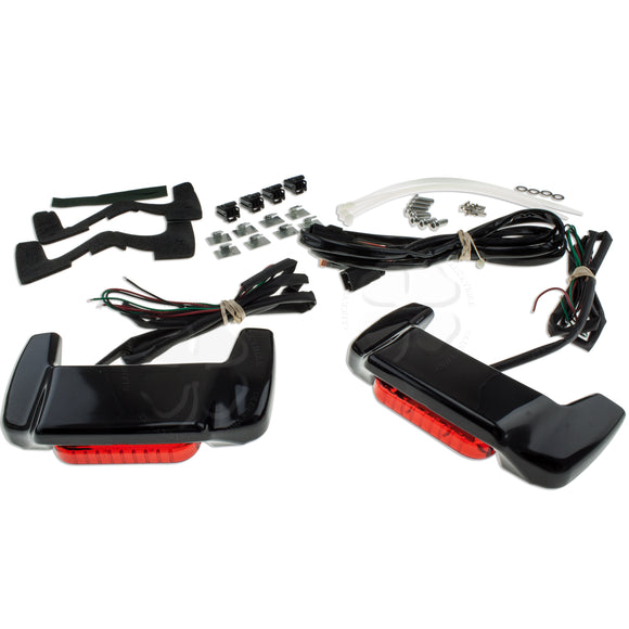 Lighting - Signals - Saddlebag Lid Spoiler Light Kit - Harley 93-13 - Black Red