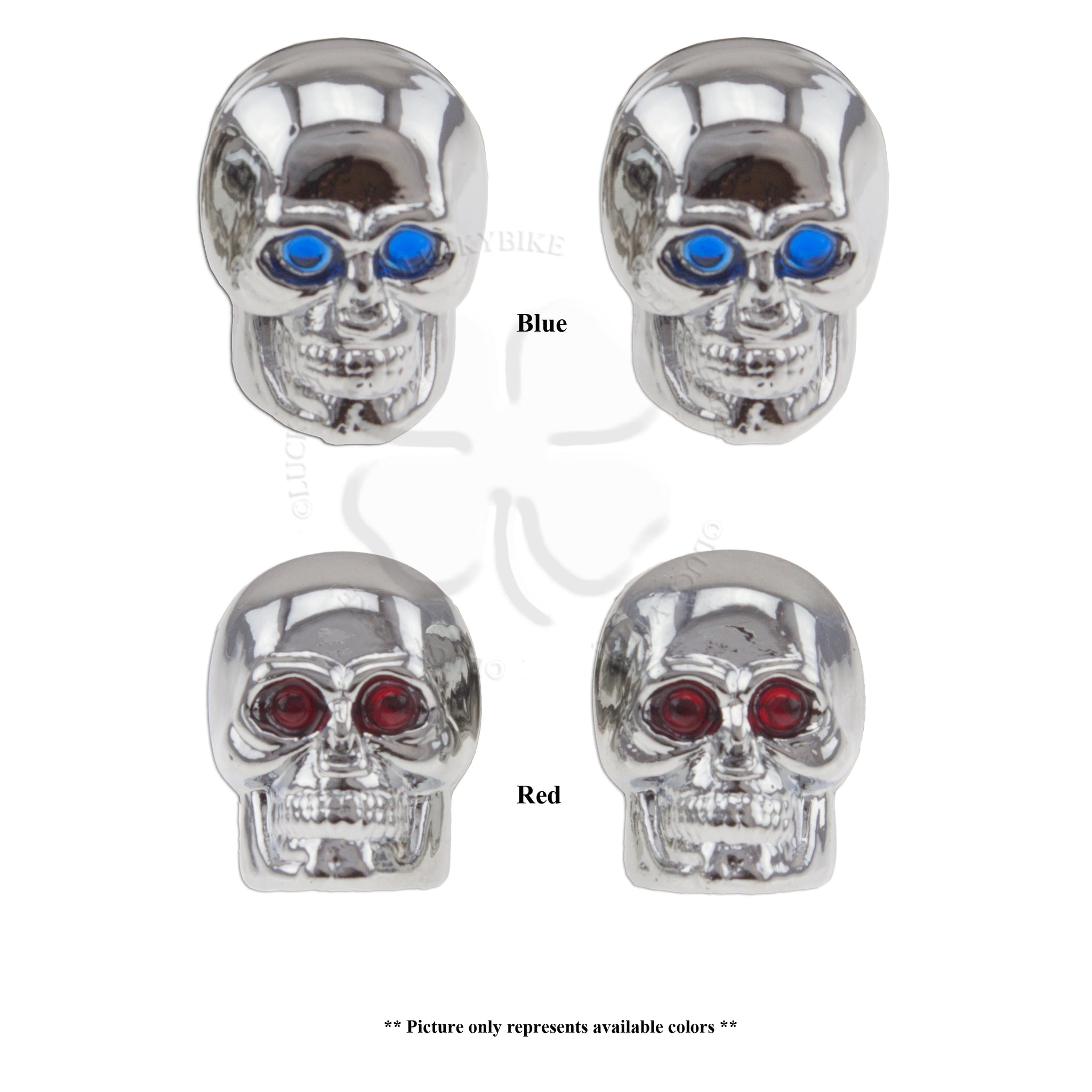 2 Silver Billet License Plate Frame Bolts – Red Punisher Skull Design, Universal