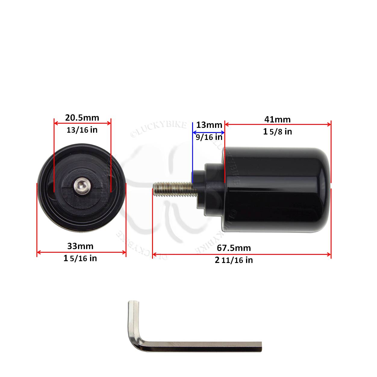Bar Ends - Honda Half Moon - Weighted Anti-Vibration LuckyBike.com Bar Ends - Honda Half Moon - Weighted Anti-Vibration LuckyBike.com