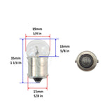 Bulb - 1156 BA15S 10W - Small Globe Clear x4