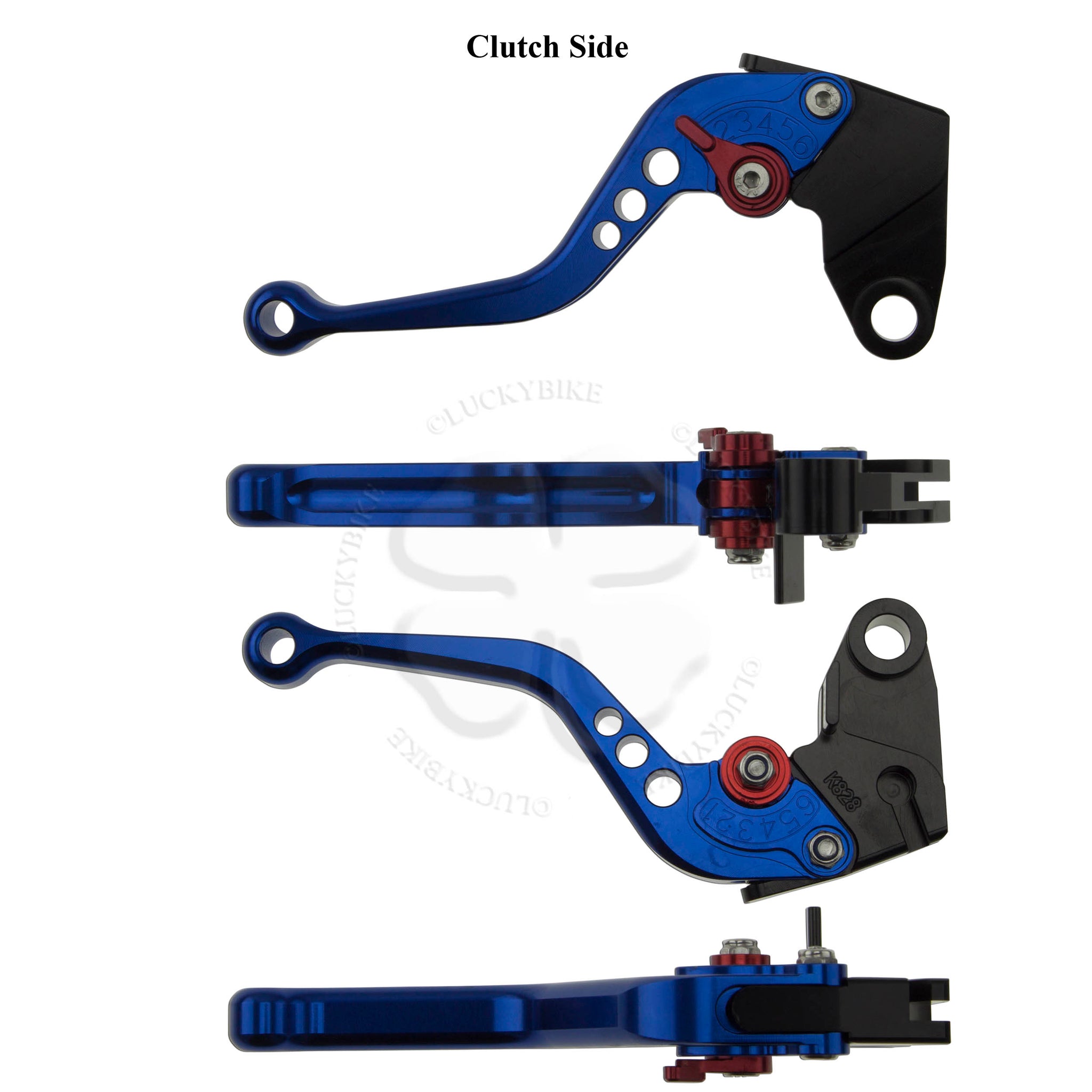 Levers - Brake & Clutch Kawasaki ZX6R 00-04 - CNC Shorty Blue