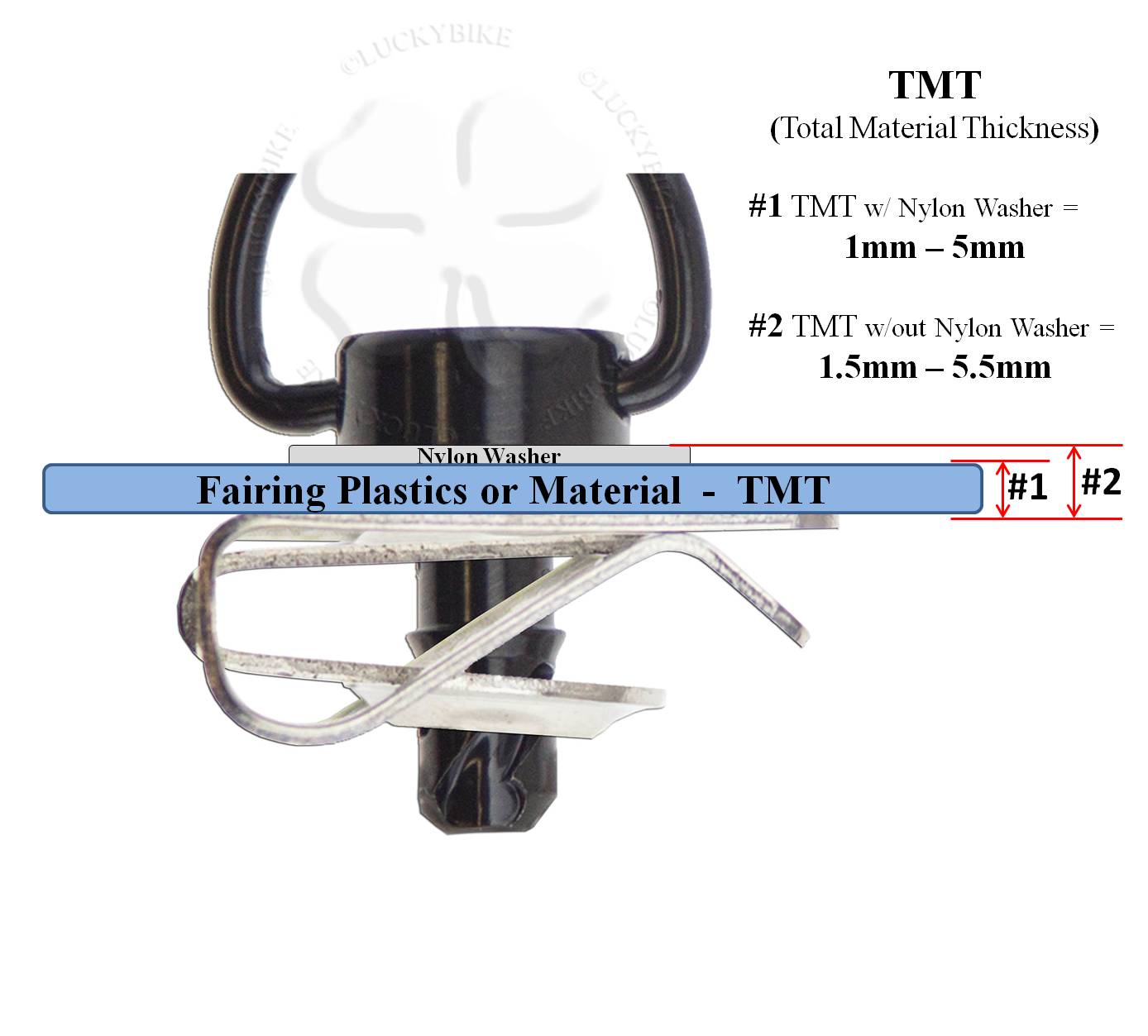 10x 17mm Fairing Race Fasteners Quick Release 1/4 Turn Rivet - Foto 4
